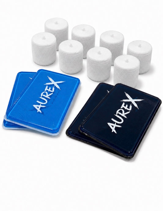 AUREX Training Bundle — 8 Hand Wraps + 2 Pairs of Gel Pads